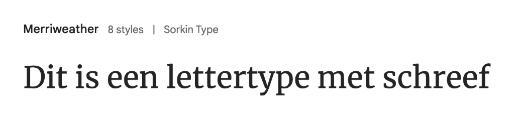 De afbeelding laat een lettertype met schreef zien.